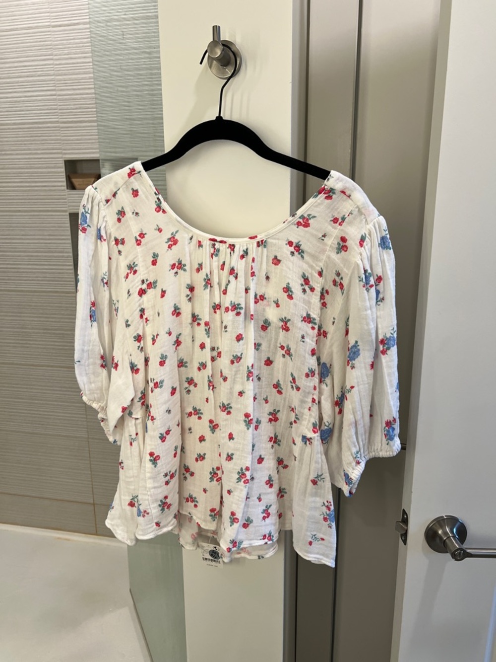 NWT Free People Chloe Printed Top